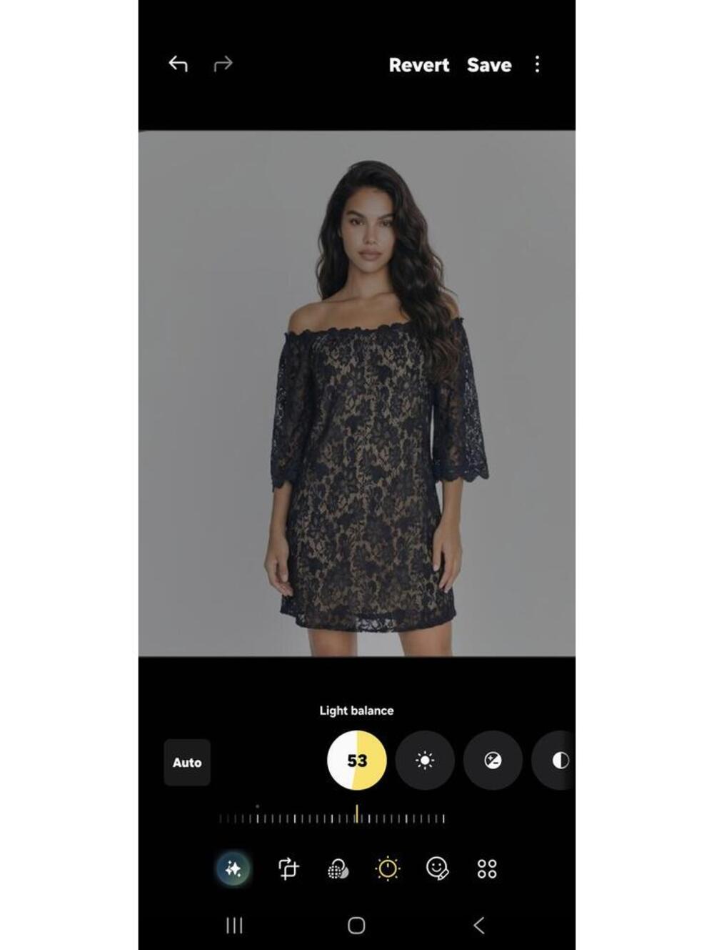 Umgee Black Lace Off-Shoulder Dress Size L